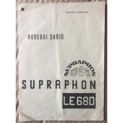 Hudební skříň Supraphon LE680 - návod k obsluze